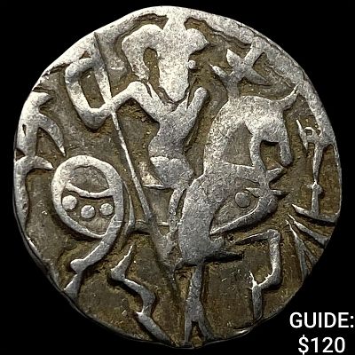 700-1000 AD India Rajput Silver Jital NEARLY UNCIRCULATED