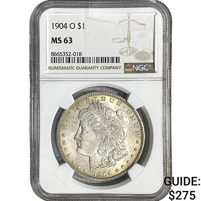 1904-O Morgan Silver Dollar NGC MS63