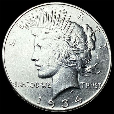 1934 Silver Peace Dollar CLOSELY UNCIRCULATED