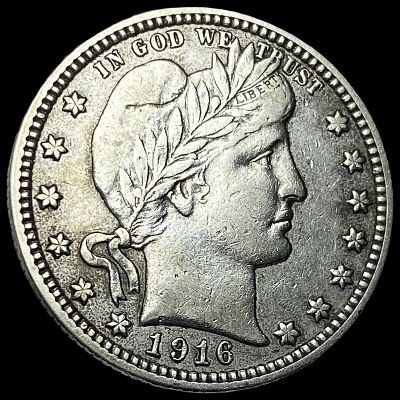 1916-D Silver Barber Quarter CLOSELY UNCIRCULATED