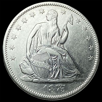 1875-S Silver Half Dollar NEARLY UNCIRCULATED