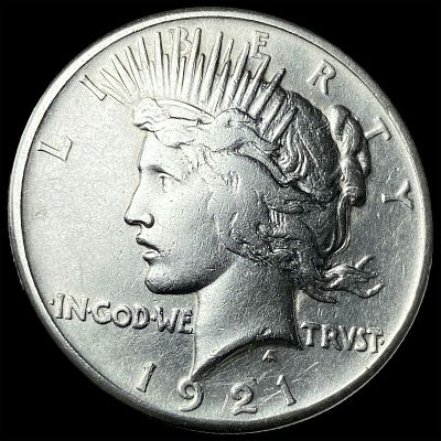 1921 Silver Peace Dollar NEARLY UNCIRCULATED