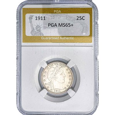 1911 Barber Quarter PGA MS65+