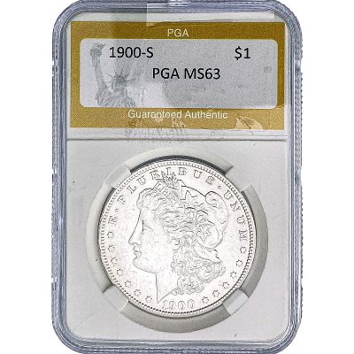 1900-S Morgan Silver Dollar PGA MS63