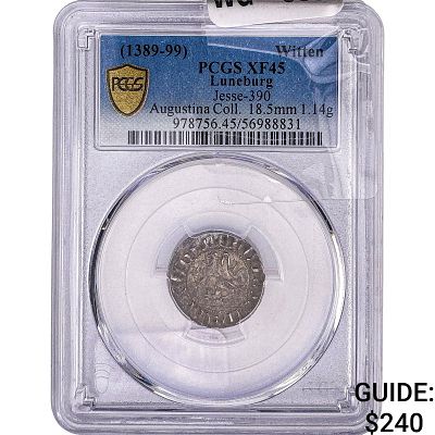 Medieval Luneburg 1389-99 AD Silver Witten PCGS XF45