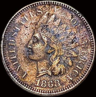1868 Indian Head Cent NEARLY UNCIRCULATED