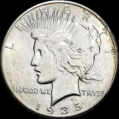 1935-S Silver Peace Dollar CLOSELY UNCIRCULATED. 1935-S Silver Peace Dollar CLOSELY UNCIRCULATED