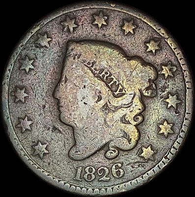 1826 Coronet Head Large Cent NICELY CIRCULATED. 1826 Coronet Head Large Cent NICELY CIRCULATED