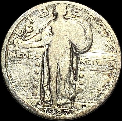 1927-S Silver Standing Liberty Quarter LIGHTLY CIRCULATED