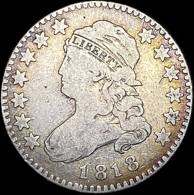 1818 Capped Bust Silver Quarter LIGHTLY CIRCULATED. 1818 Capped Bust Silver Quarter LIGHTLY 