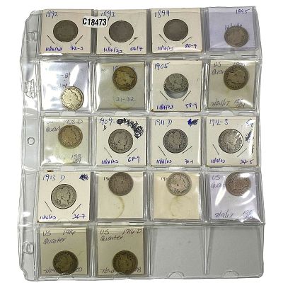 Various Coins Barber 25C Lot