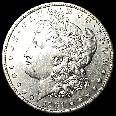 1901-S Silver Morgan Dollar CLOSELY UNCIRCULATED. 1901-S Silver Morgan Dollar CLOSELY UNCIRCULATED