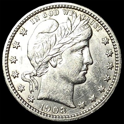 1908-O Silver Barber Quarter CLOSELY UNCIRCULATED