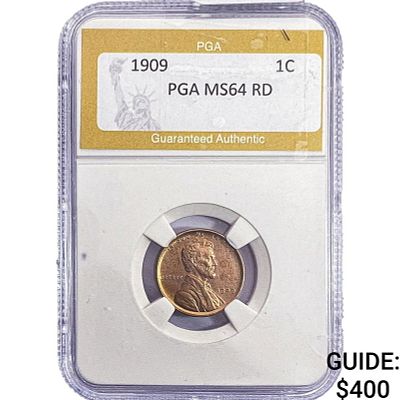 1909 Wheat Cent PGA MS64 RD