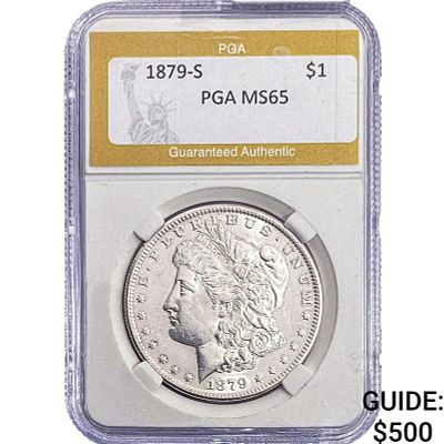 1879-S Morgan Silver Dollar PGA MS65