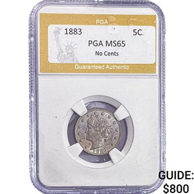 1883 Liberty Victory Nickel PGA MS65 No Cents