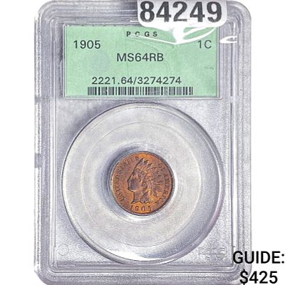 1905 Indian Head Cent PCGS MS64 RB