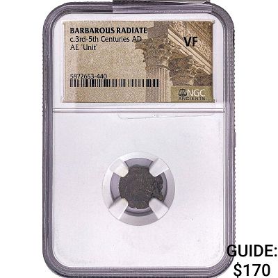 Gallic Barbarous Radiate Bronze Unit 3rd-5th Centuries AD NGC VF