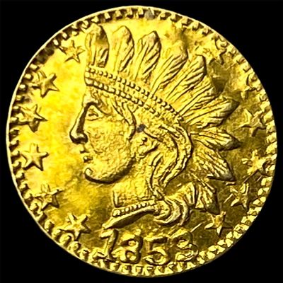 1853 Indian Head California Gold Token HIGH GRADE