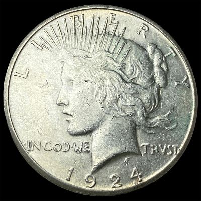 1924-S Silver Peace Dollar CLOSELY UNCIRCULATED