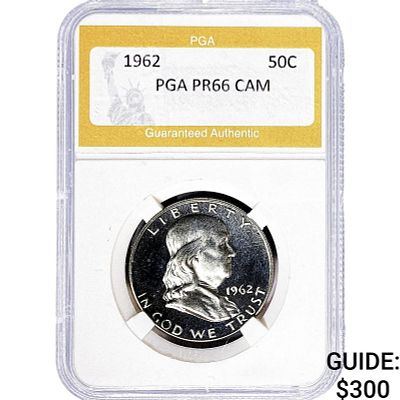 1962 Franklin Half Dollar PGA PR66 CAM