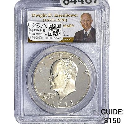 1971-S Ike Dollar Silver PCGS PR69 DCAM