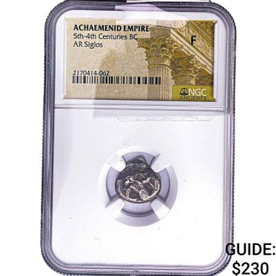 Achaemenid Empire 5th-4th Centuries BC Silver Siglos NGC F