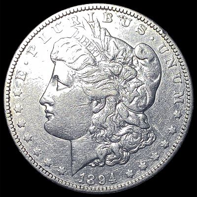 1894-O Silver Morgan Dollar NEARLY UNCIRCULATED