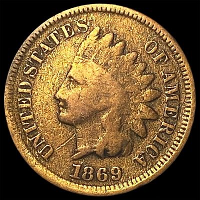 1869 Indian Head Cent LIGHTLY CIRCULATED
