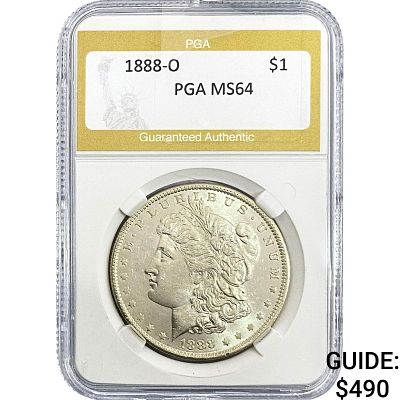 1888-O Morgan Silver Dollar PGA MS64
