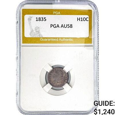 1835 Capped Bust Half Dime PGA AU58