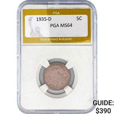 1935-D Buffalo Nickel PGA MS64