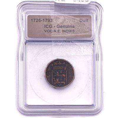 1726-1793 VOC N.E. Indies Bronze Duit ICG Genuine