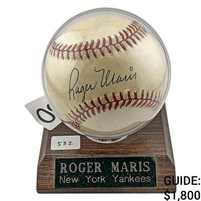Roger Maris Signed Baseball w/ Certificate