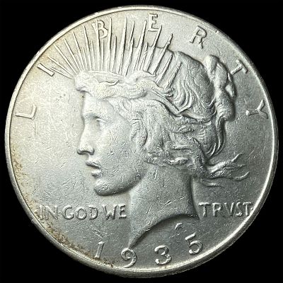 1935 Silver Peace Dollar CLOSELY UNCIRCULATED