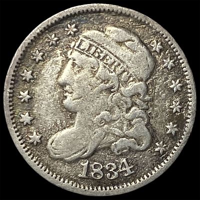 1834 Capped Bust Half Dime LIGHTLY CIRCULATED