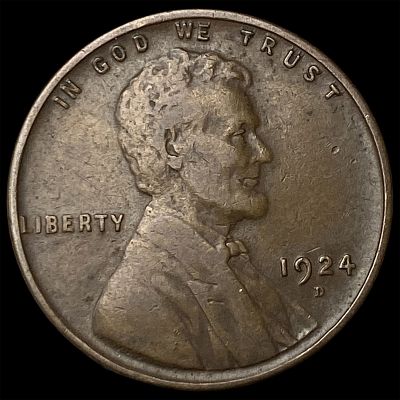 1924-D Lincoln Wheat Cent NEARLY UNCIRCULATED