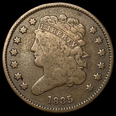 1835 Classic Head Half Cent LIGHTLY CIRCULATED. 1835 Classic Head Half Cent LIGHTLY CIRCULATED