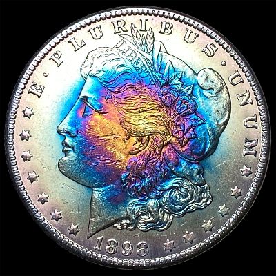 1898-O Toned Silver Morgan Dollar UNCIRCULATED. 1898-O Toned Silver Morgan Dollar UNCIRCULATED