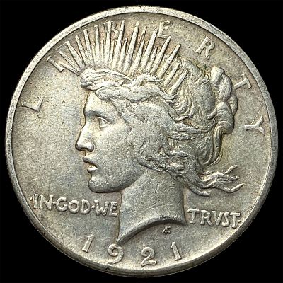 1921 Silver Peace Dollar NEARLY UNCIRCULATED