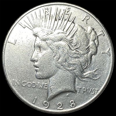 1928-S Silver Peace Dollar ABOUT UNCIRCULATED