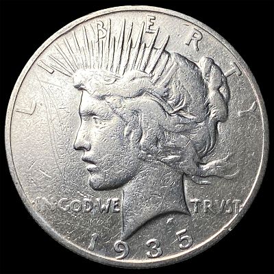 1935-S Silver Peace Dollar ABOUT UNCIRCULATED