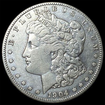 1904-S Silver Morgan Dollar NEARLY UNCIRCULATED. 1904-S Silver Morgan Dollar NEARLY UNCIRCULATED