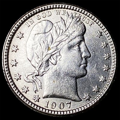 1907-O Silver Barber Quarter CLOSELY UNCIRCULATED