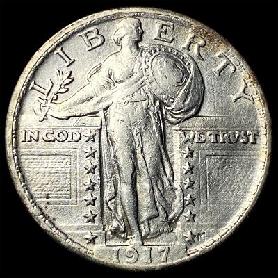 1917 Type 2 Standing Liberty Quarter CHOICE AU