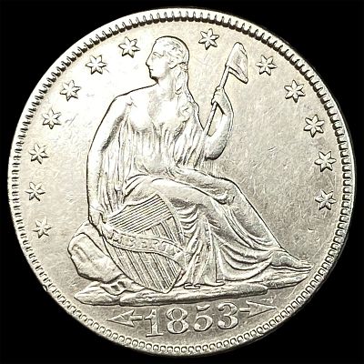 1853 Arrows Seated Liberty Half Dollar CLOSELY UNCIRCULATED. 1853 Arrows Seated Liberty Half 