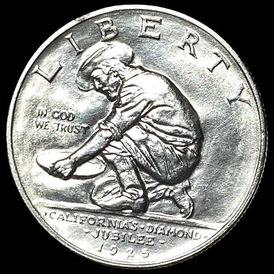1925-S Silver California Jubilee Half Dollar UNCIRCULATED. 1925-S Silver California Jubilee 