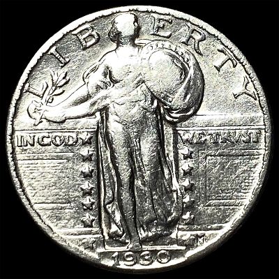 1930 Standing Liberty Silver Quarter NEARLY UNCIRCULATED. 1930 Standing Liberty Silver Quarter 