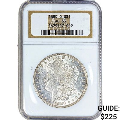 1880-O Morgan Silver Dollar NGC AU53