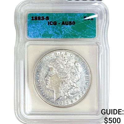1883-S Morgan Silver Dollar ICG AU50